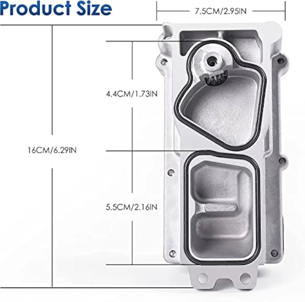 Detail view of the 5494878RX actuator drive lever, attachment screw locations, and the Turbine Calibration Module connector for the 6.7L Holset VGT install.