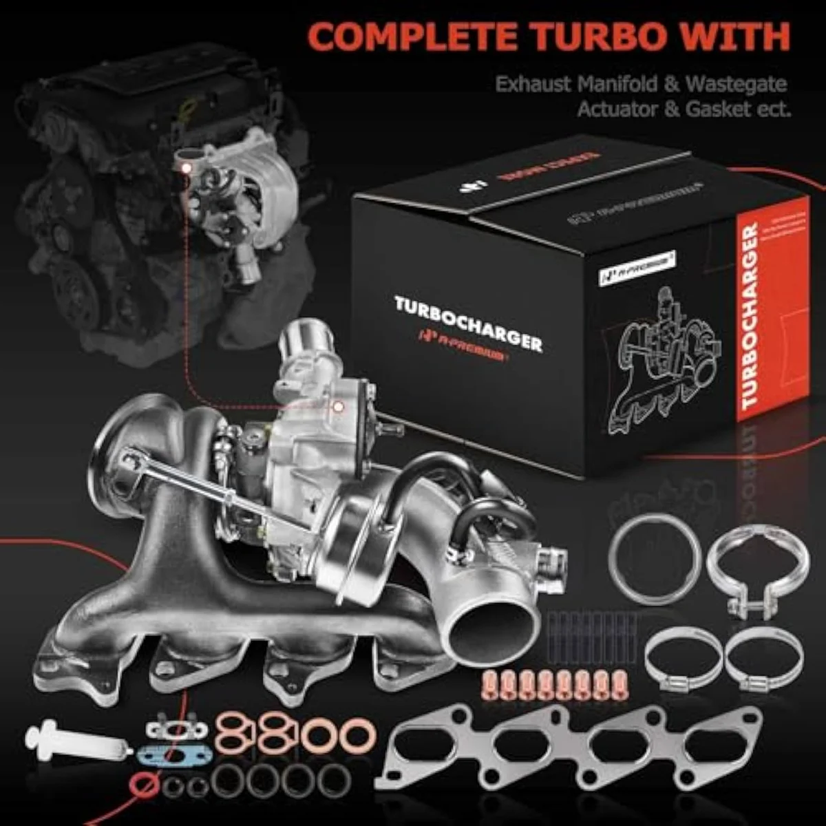 A-Premium Turbo + Installation Kit — bundled-kit alternative at the upper-mid Cluster A band with install hardware included.