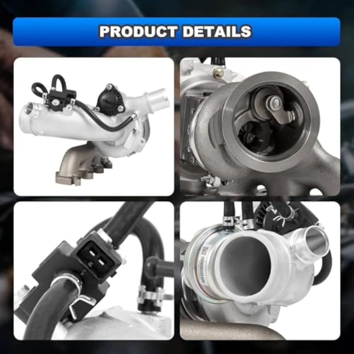 AUTOBABA turbine housing and mounting flange interface for the 1.4L LUV cross-reference family.