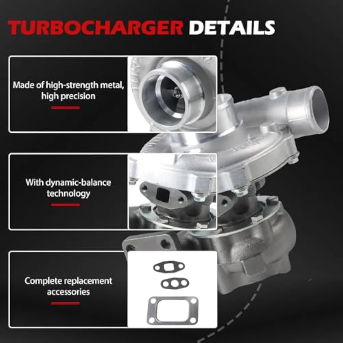 Autodevil T3/T4 T04E 0.57 A/R universal turbocharger turbine housing — the Trim 74.2 / A/R 0.57 / Inducer 64.8mm / Exducer 55.8mm geometry on the exhaust side.