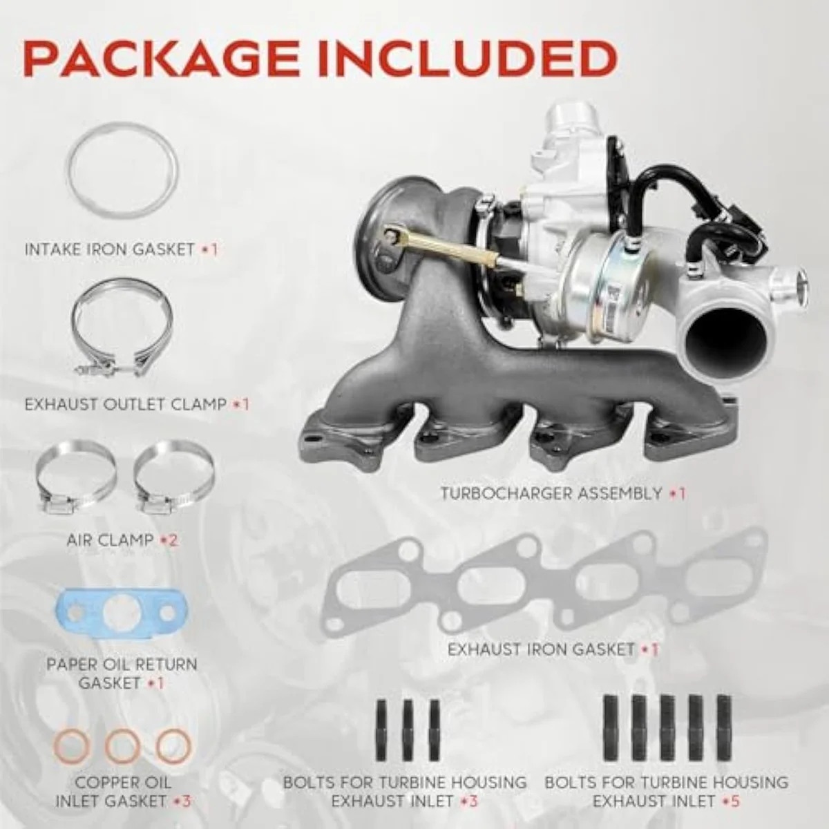 FILTERUP 667-203 1.4L Turbocharger with Gaskets Repair kits Compatible with 2…