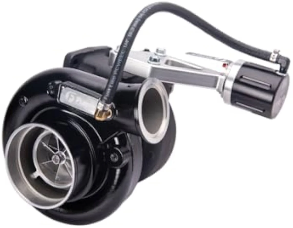 Turbine housing view of the Fleece HX35 Cheetah with HX35-standard mounting interfaces.