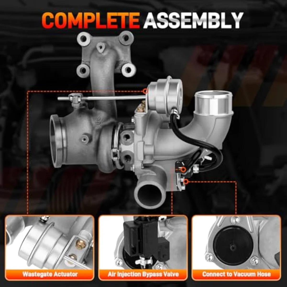 GDUKOP CJ5Z6K682C 2.0L EcoBoost turbocharger compressor housing — the Ford-internal stamp coverage on the K03 frame for Escape, Focus, Fusion, Taurus, and Lincoln MKC / MKT / MKZ chassis.