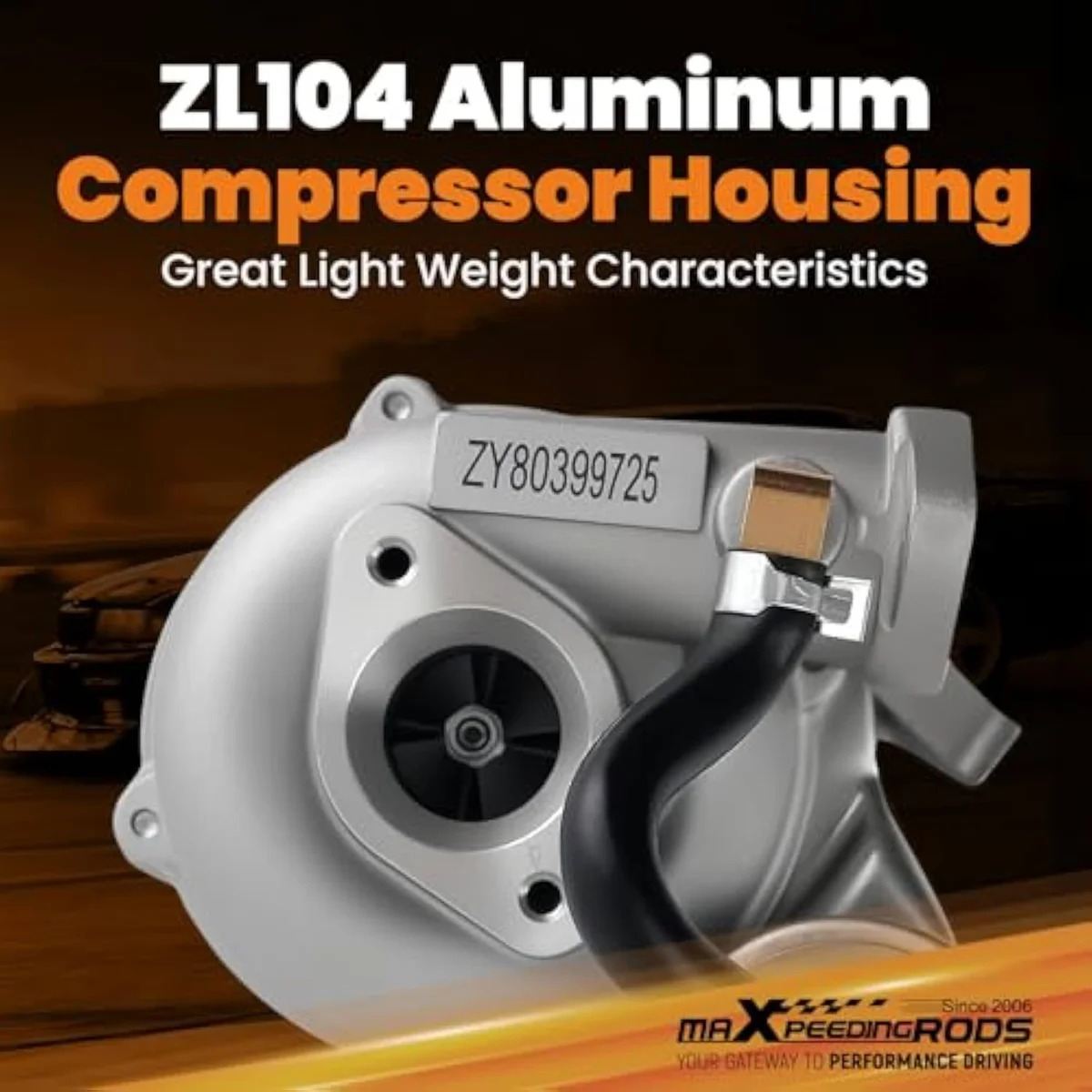 maXpeedingrods VZ21 RHB31 small-engine turbocharger turbine housing — the ductile-iron construction shared with the larger T3/T4 T04E frame.