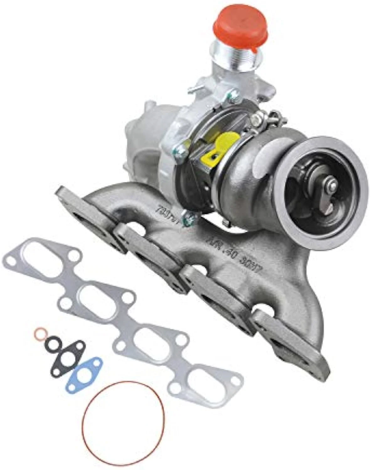 NEWZQ GT1446V 1.4L Cruze / Sonic / Trax turbocharger kit with bundled gasket set and small-frame compressor housing.
