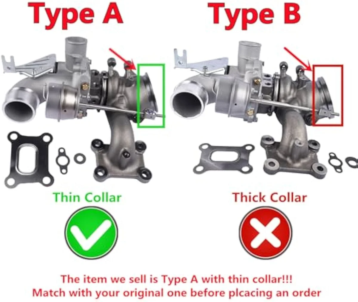 Ford EcoBoost 2.0L K03 turbocharger replacement — the multi-chassis cross-reference part covering Edge, Explorer, Focus, Fusion, Taurus, and Lincoln MKC / MKT / MKZ applications.