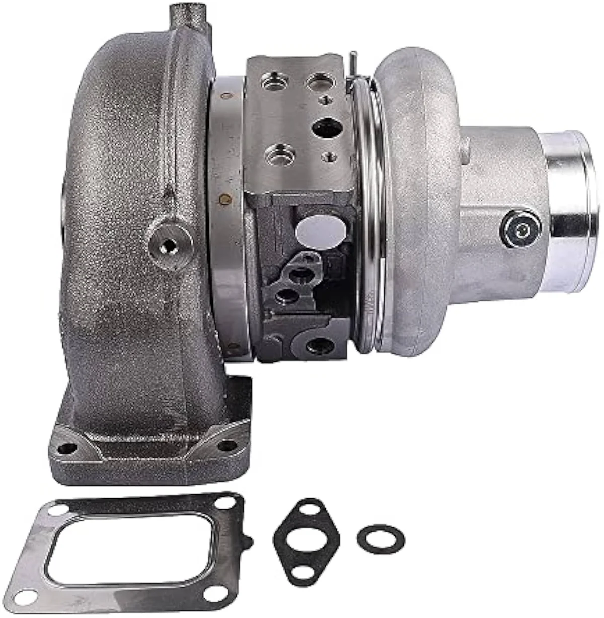 Weonefit Holset billet impeller blade-tip detail — the CNC-machined precision that the listing claims matches the OE Holset compressor wheel tolerance envelope.