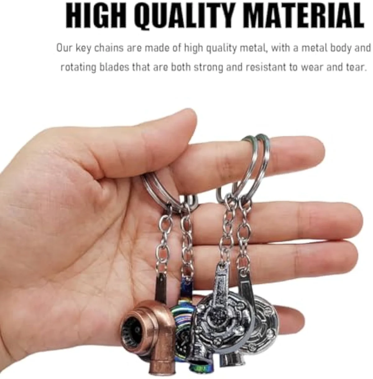 ZNDAW Turbo Keychain keychain ring detail — the sturdy ring that holds multiple keys and clips onto bag straps for everyday-carry use.